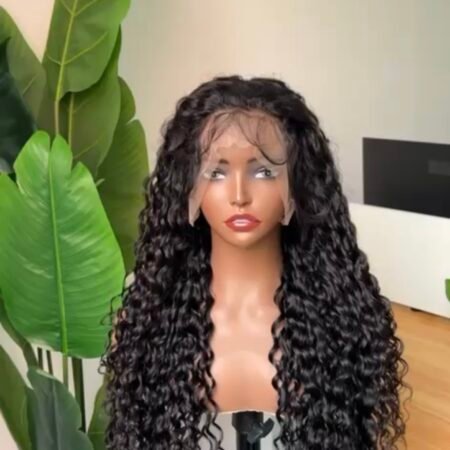 13*4 Raw hair frontal lace wig Deep curly 28inch (Copy)